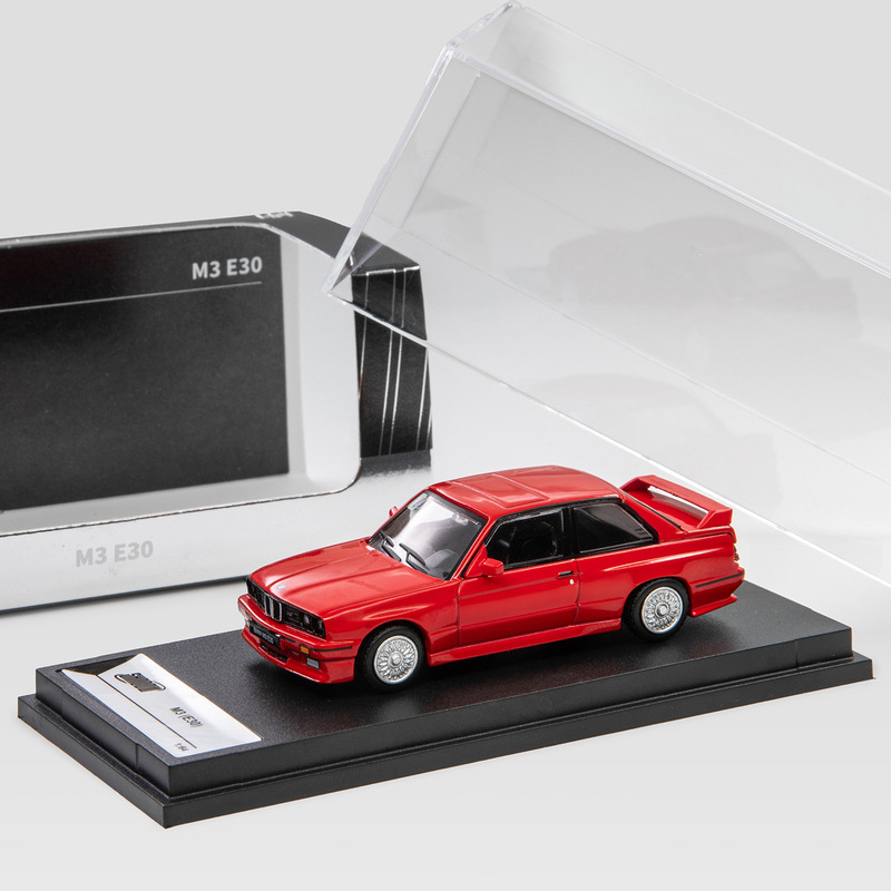 DCT alloy car model, 1/64 scale, vintage classic car M3 E30, realistic replica, collectible sports car model, sliding car display piece