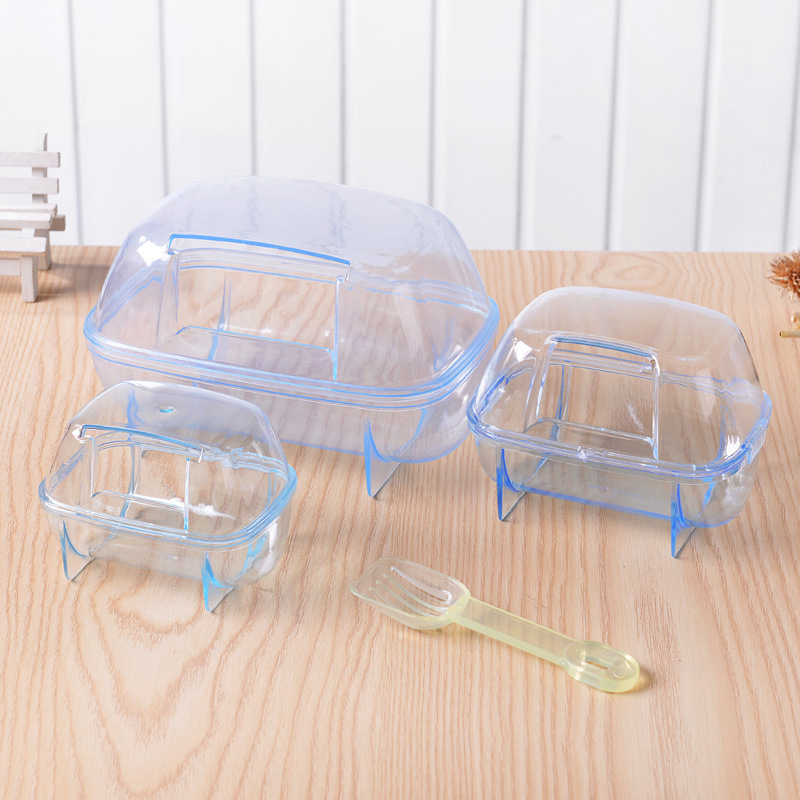 Bol mayorista hámster baño de arena transparente baño de observación de osos grandes artículos de baño para mascotas