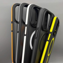 IPhone16携帯ケース磁気吸引リンゴ14エアバッグ転倒防止15promax滑り止め全包肌感フロスト
