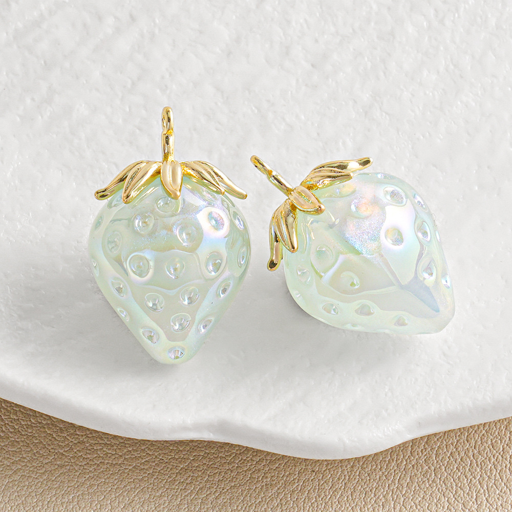 Nuevo colgante de fresa Ice Beauty de Heidi, cadena para teléfono, llavero, colgante DIY, materiales para accesorios de joyería