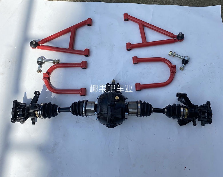 Modified kart accessories, ATV four-wheel drive front and rear independent suspension kit, gear box, rocker arm, horn flange, brake