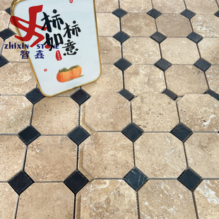 Natural Lyme Stone Octagonal Mosaic Villa Background Wall Antique Restaurant Homestay Toilet Floor Tile Wall Tile