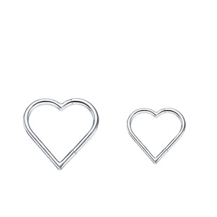 Factory Direct heart-shaped interface ring 316 stainless steel closed ring peach heart nose ring ear bone ring body piercing jewelry