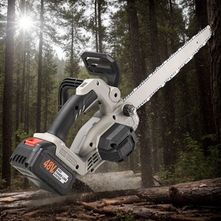 Lithium Electric Chain Saw Household Small Multi-Functional Household Handheld Electric Logging Saw Outdoor Portable Cutting Electric Chain Saw