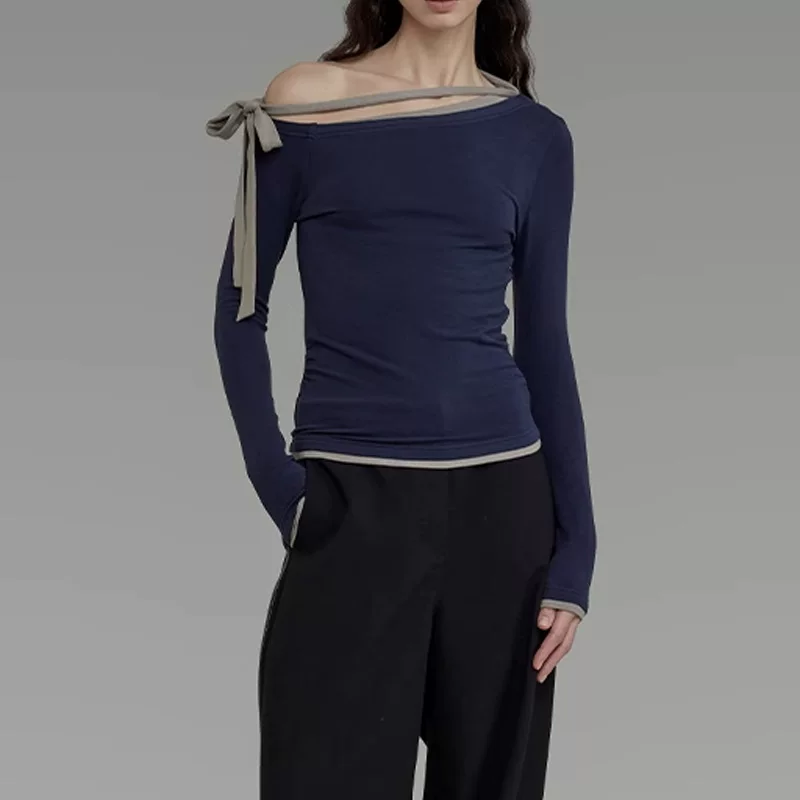 Knitted spring sweater, fitted base body-friendly long-sleeve, (Physicals)