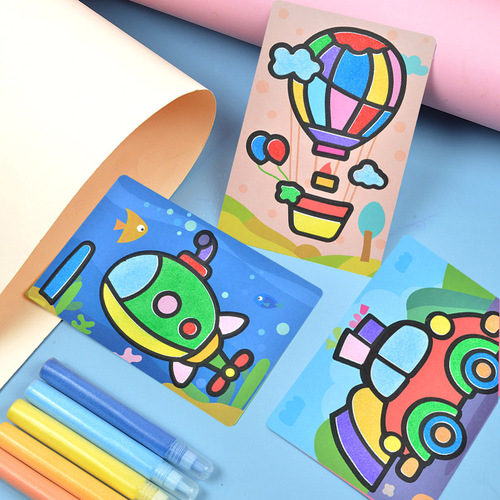 Hua Wu Children's Colorful Sand Painting Bottle Assembly 3D Shake Shake Sand Set Baby Creative Handmade DIY Girl Toys