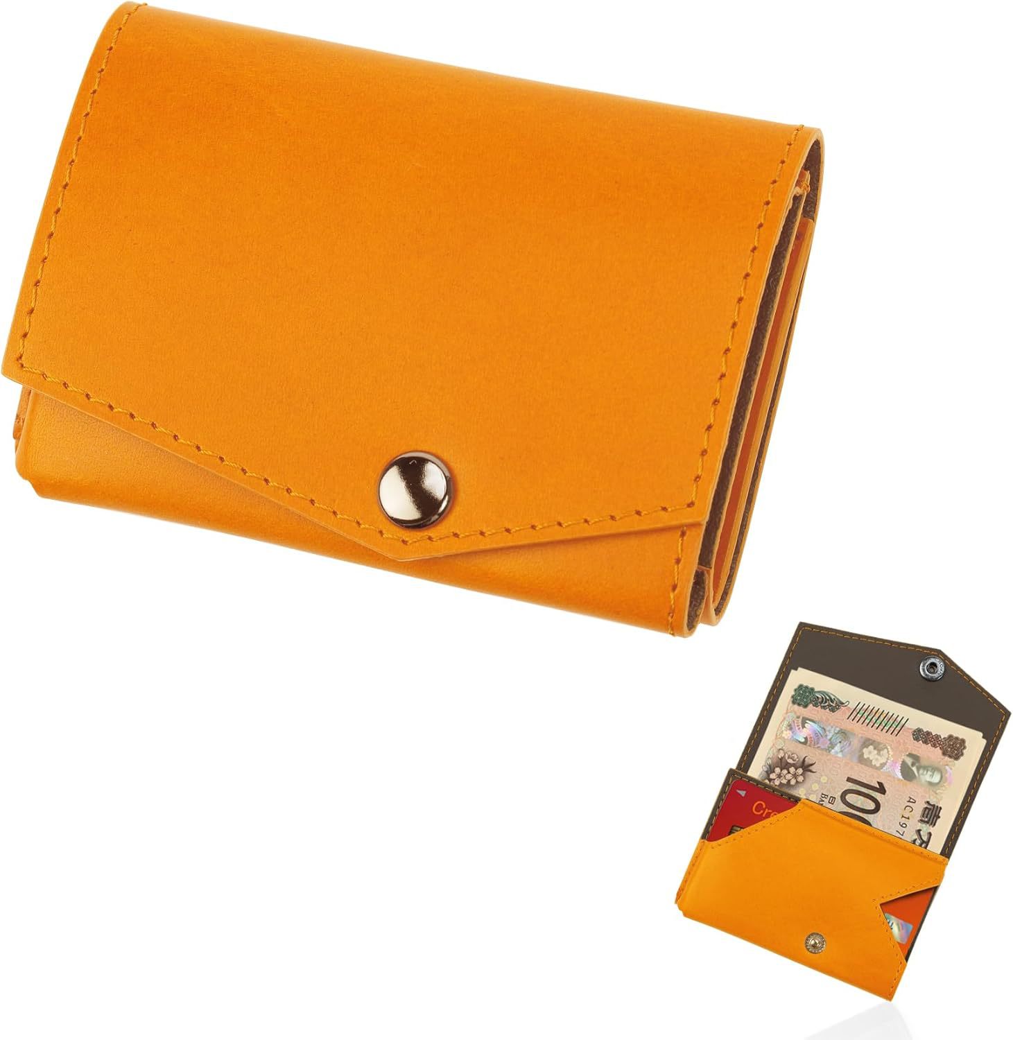 Cross-border Lotte estilo japonés cartera de cuero curtido multicolor mini con cambio cartera de cuero doble billetera de negocios