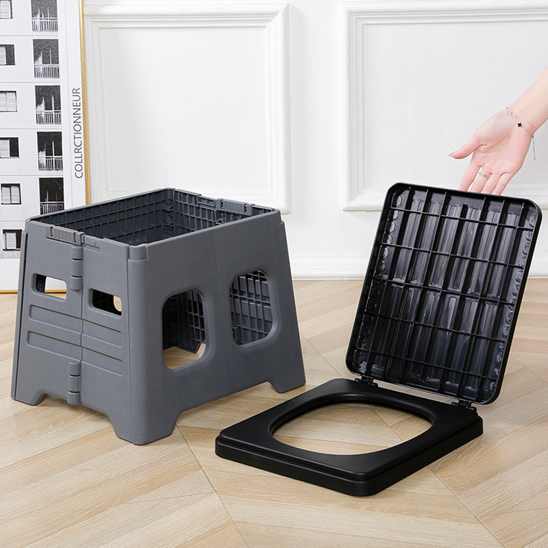 Yanxin Outdoor Camping Folding Toilet Travel Self-driving Car Portable Stool (Kempinq və səyahət) - toilet-stool