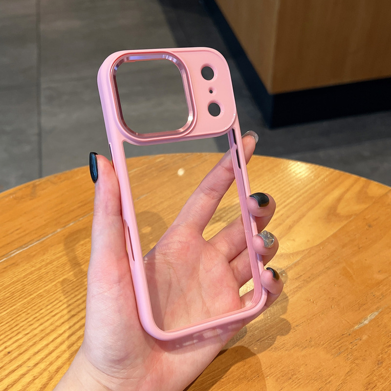 iPhone17promax 携帯電話ケース、ゴールドシールド磁気 Apple 16pro 透明オールインクルーシブ落下防止保護カバーに適しています。|undefined