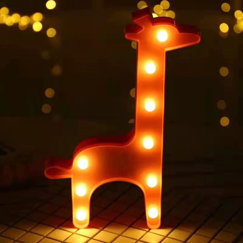 LED shape lamp, warm white, creative decorative shapes (moon, star, cloud, cactus, more)