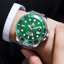 跨境钢带日历男士商务腕表时尚防水全自动机械表抖音爆款男士手表