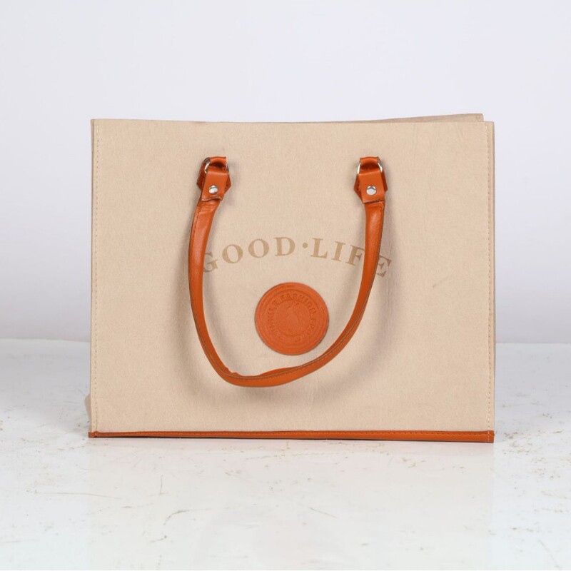 Clearance Sale High-End Three-Dimensional Thickened Felt Handbag with Logo, Large Capacity Leather Shoulder Crossbody Bag, Custom-Made
