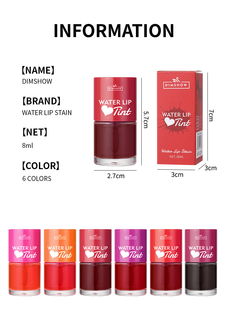 33g Weight Lip Glaze Type Of Cosmetics Contains Liquid Ingredient Lip Glaze Material Lipstick, letter, Colorful Pattern Elegant Letter  Lip Glaze Matte Long Lasting 6