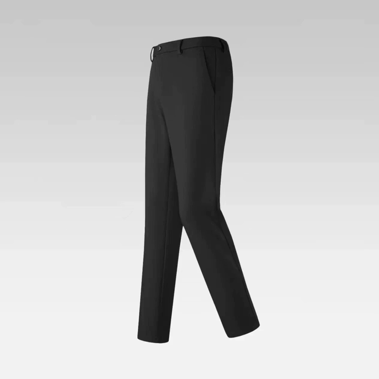 Осенние мужские простые деловые толстые повседневные брюки сплошного цвета