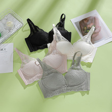 2022新款真丝文胸无钢圈内衣女蚕丝舒适文胸聚拢中厚款防下垂上托