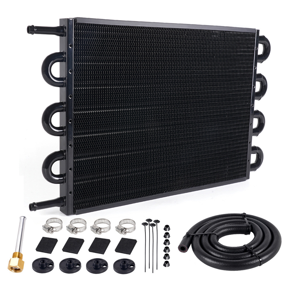 Piezas de modificación de automóviles, tubo de aire acondicionado de automóvil, condensador de cinturón, radiador refrigerado por aceite tipo tubo de fila, 4 filas, 6 filas, 8 filas
