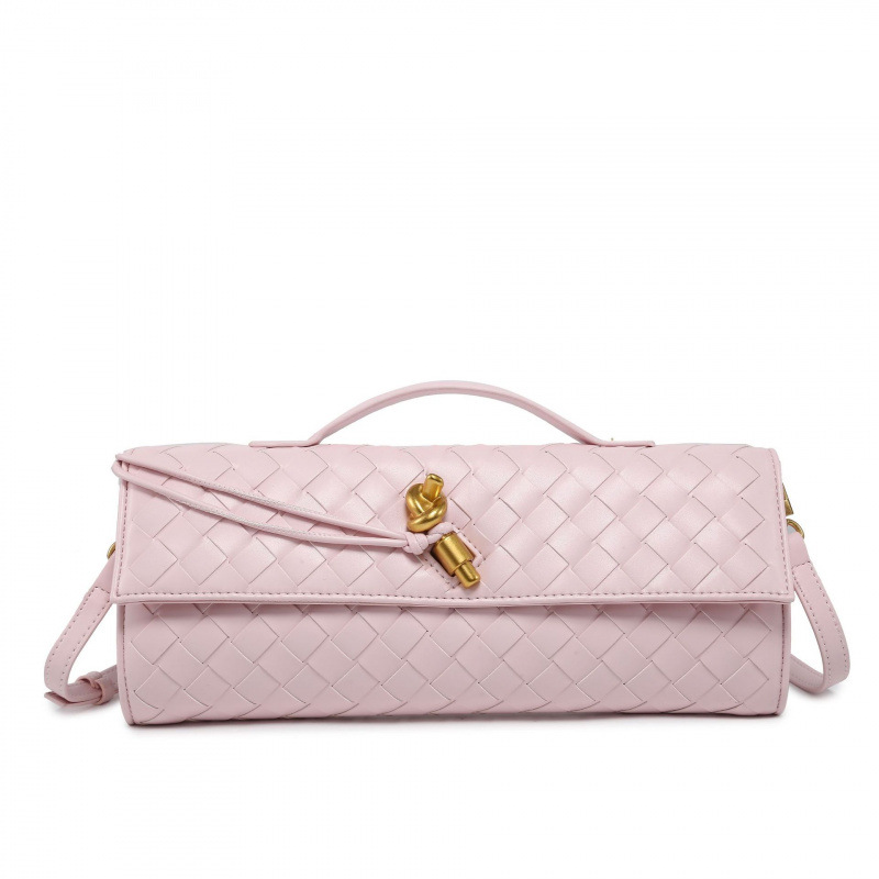 2025 New Woven Bag Shoulder Baguette Bag Niche Luxury Horizontal Clutch Evening Bag Versatile Commuter Crossbody Bag - Thumbnail 8
