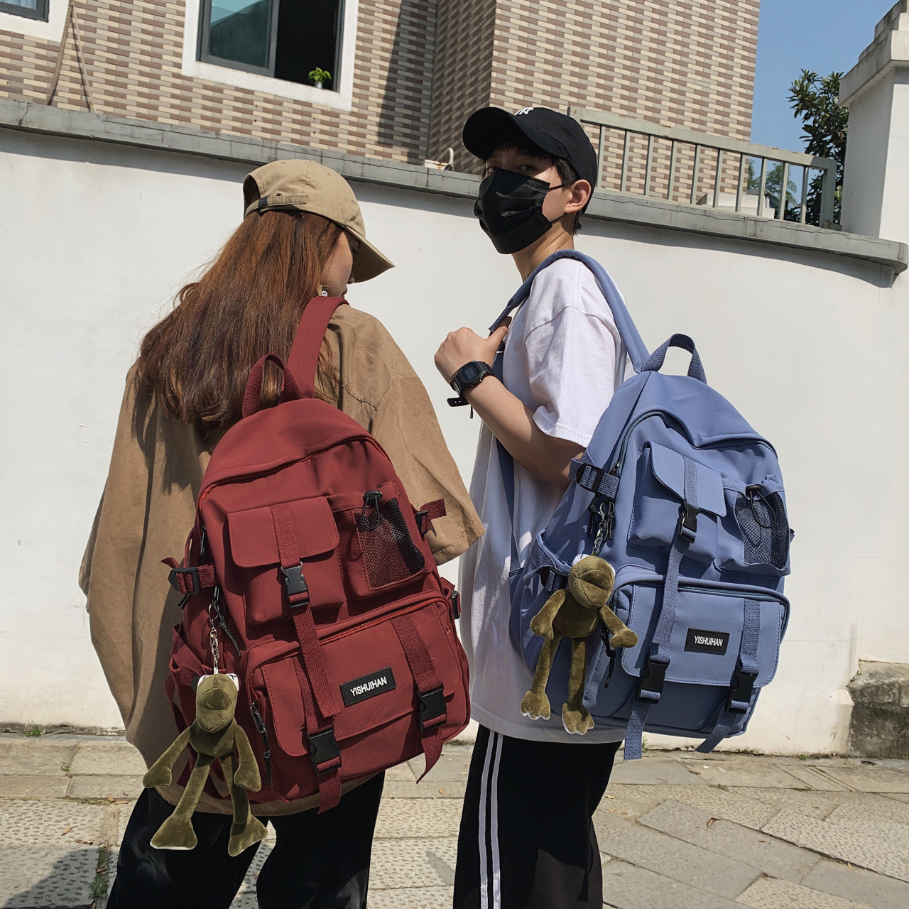 Mochila de mujer 2022 nuevo estilo coreano de gran capacidad estudiante de secundaria mochila de viaje de moda casual de los hombres