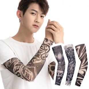 Summer Ice Sleeve Sunscreen Sleeves Men's and Women's Printed Tattoo Sleeves Driving Outdoor Riding Flower Arm Arm Cover Arm Cover