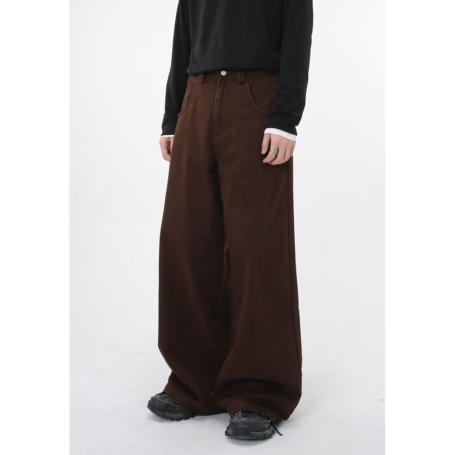 Mtlclothes ropa de Hombre | 2022 Otoño e Invierno nuevos hombres casual jeans straight Loose retro moda