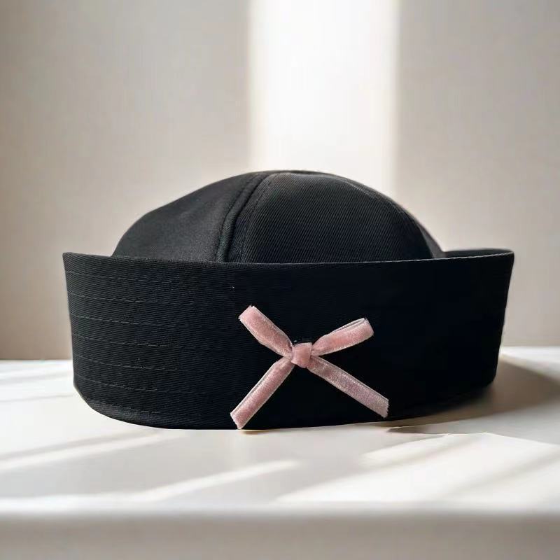 126g Weight A sailor's cap Hats Type Holiday, Travel Occasion Polyester Material Bow Knot Pattern All Seasons Season Women's Gender Cute Style Flat Eaves Rim Women's Cute Bow Knot Flat Eaves A Sailor's Cap 7