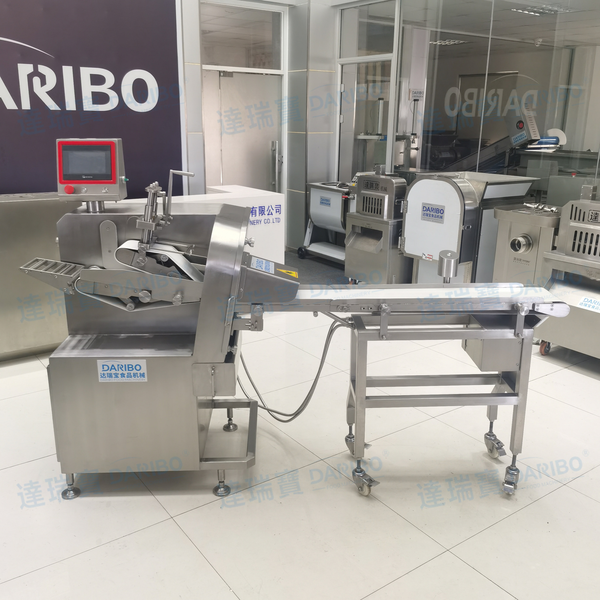 S冷鲜芝士奶酪切薄片机 微冻肉海螺黄金鲍切片机 连续式切肉片机