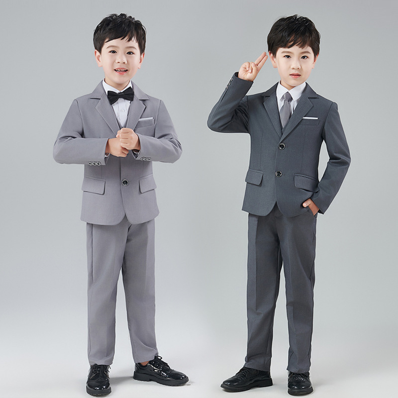 Children's Suit suit Flower Boy Piano Performance Dress Big Boy Handsome British Jacket Boy's Suit Children's Suit suit Flower Boy Piano Performance Dress Big Boy Handsome British Jacket Boy's Suit
