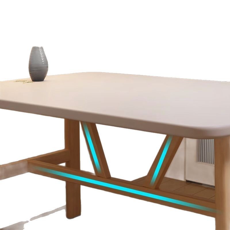 Mesa de comedor de estilo crema para el hogar pequeño escritorio y silla de celebridades de Internet minimalista moderno mesa de comedor informal de alta gama mesa rectangular