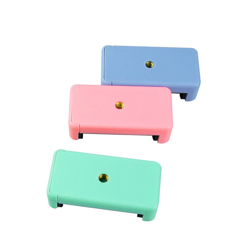 Cross-border supply mobile phone clip E-type clip double hole one-word clip lamp stand selfie live streaming stand manufacturer wholesale