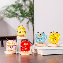 可爱办公室桌面装饰摆件汽车摆件装饰品转转猫自转小物件生日礼物