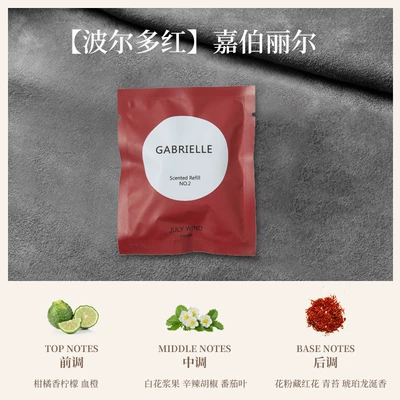 Car Air Vent Fragrance Deodorizer Luxury Scent Gift Box Lambskin Versatile (Car Perfume Aromatherapy) - red-scented-tablet-gabrielle-single-pack-diffuser-not-included