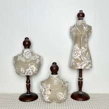 复古人像脖子模特饰品展示架花纹包布珍珠项链首饰架地摊陈列道具