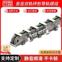 高稳定性高精度链条垂直安装环形导轨钜形导轨双轨环形导轨输送线