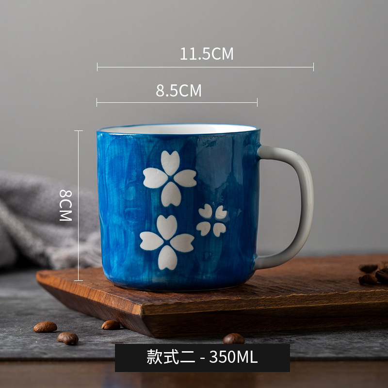 Taza de estilo europeo Taza de bebida de cerámica Taza de estilo retro Taza de café Taza de leche para el desayuno casero