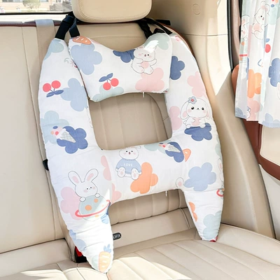 Sunshade Cute Suction Cup Car: Car curtains - sleeping-pillow-assemblage-rabbit-paradise