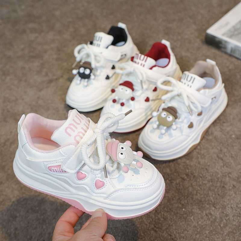 Детская спортивная обувь Кожаная лапша 2025 весна и осень новая обувь для девочек