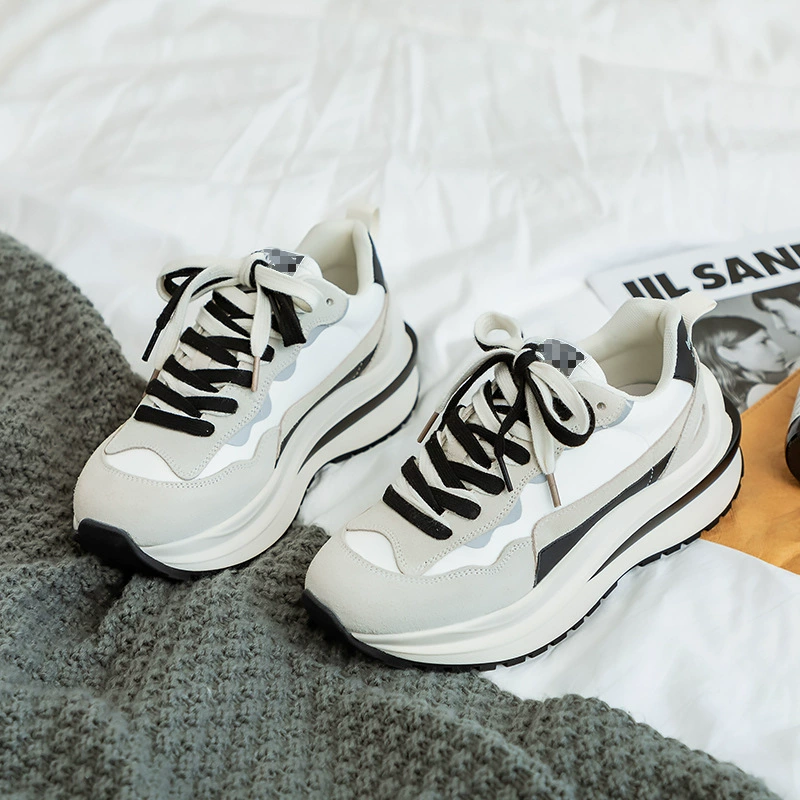 K-стиль впитывающей пленочной подошвы, папины туфли для женщин весной и летом, новый интернет-знаменитости, украшенный спортивной сеткой, повседневный горячий стиль