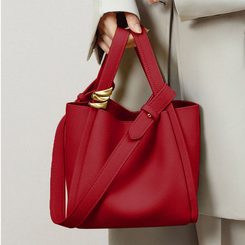 Borsa da sposa rossa da donna, nuovo modello 2025, popolare quest'anno, borsa a mano, borsa a tracolla, borsa a secchiello da pendolare per_voghion.com