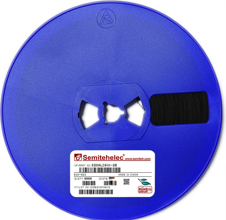 ESDALC6V1-2B esd静电保护 SOD-923 SEMITEH 全新原装正品二极管