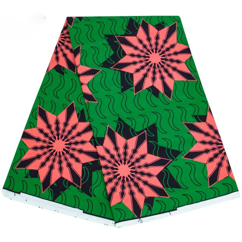 Cross-border supply from Africa printed polyester fabric for clothing and dresses, plain weave geometric printed fabric