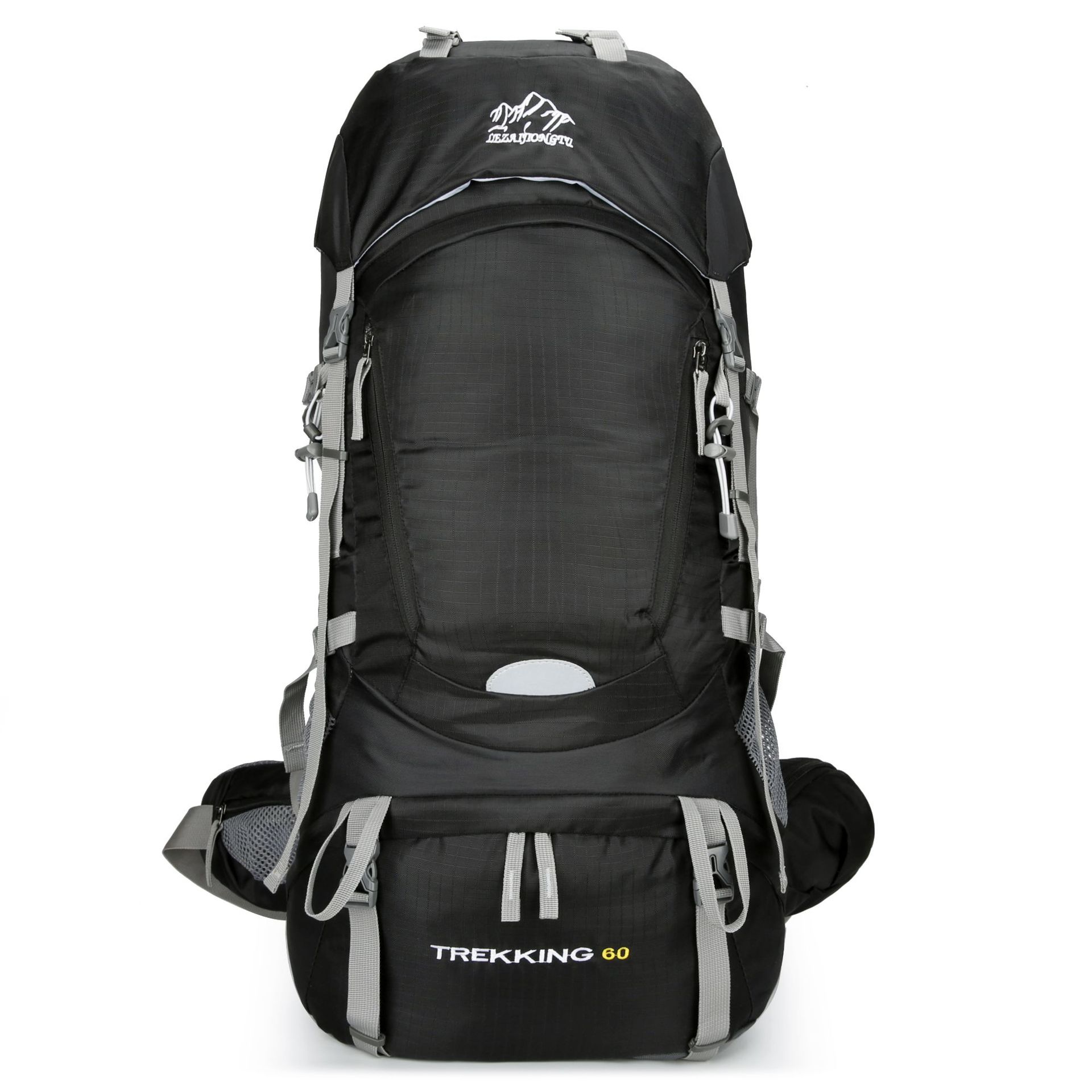 Mochila Profesional de Montañismo 60L de Nylon, Impermeable y Transpirable, para Deportes al Aire Libre