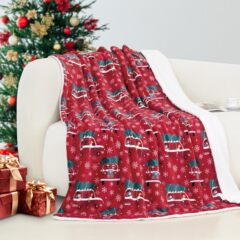 クリスマスのテーマのクリスマスツリーの図案の毛布の赤ちゃんの昼寝の毛布のフランネルの家庭の保温の毛布のメーカーは直接販売します。