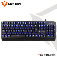 MEETiON米神MK01 RGB彩虹背光多媒体游戏机械键盘俄文西班牙文版