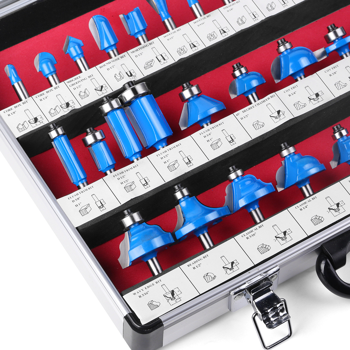 35件铣刀套装 修边机木工铣刀 厂家刀头套装