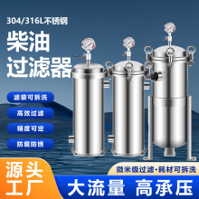 不锈钢小型袋式过滤器循环工业水井水泥沙快开法兰机油柴油布滤袋