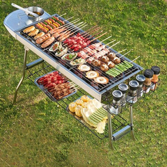 ポータブル410磁気ステンレス製オーブン付き屋外炊飯グリルは折り畳み可能で、設置なしグリルが可能です