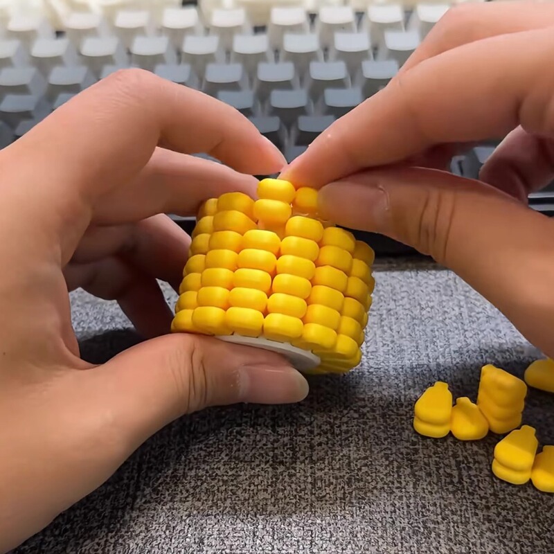 跨境3D打印玉米拼图解密游戏3D打印摆件解压神器儿童益智玩具拼图|undefined