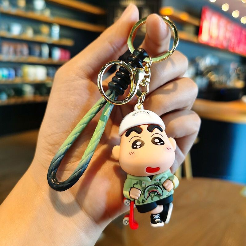 Super Cute Crayon Shin-Chan 3D Doll Car Anti-Lost Keychain Pendant Night Market Stall Promotion Gift Super Cute Crayon Shin-Chan 3D Doll Car Anti-Lost Keychain Pendant Night Market Stall Promotion Gift