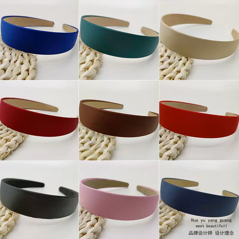 森系复古简约时尚韩版发箍女洗脸宽边头箍纯色发卡甜美压发发饰