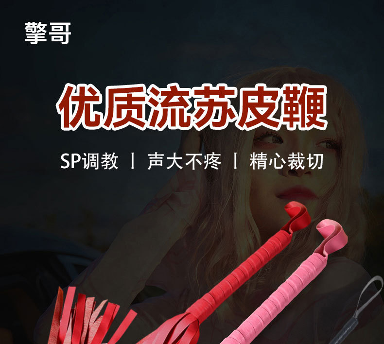 Qingge 55cm PU Leather Small Whip for Adult Couples Bondage Play — detail image 1